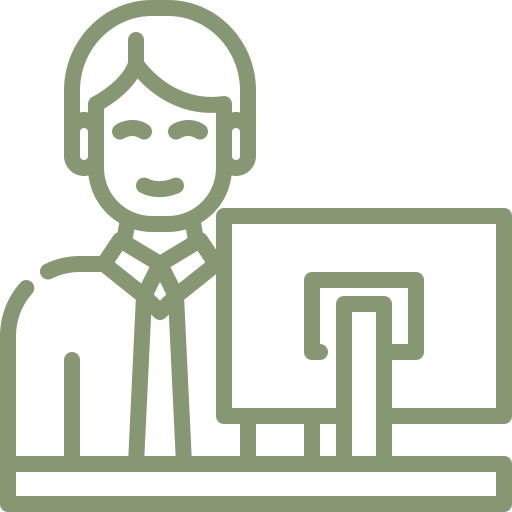 Virtual receptionist doing online front desk services