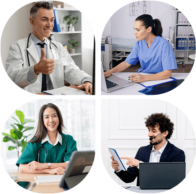 Online physician practice staff and remote dentist staff, healthcare VA for physician practice on video call, filipino hire VA, and remote patient monitoring consultations.