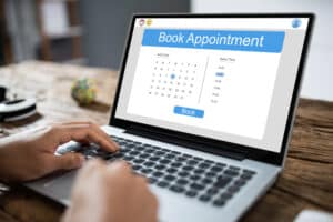 booking an online appointment through VA