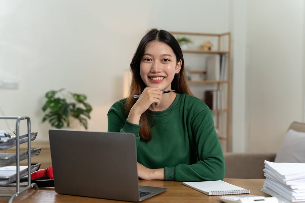 what is a home care virtual assistant smiling at the camera