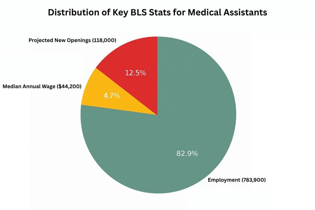 difference between cna and medical assistant pie chart