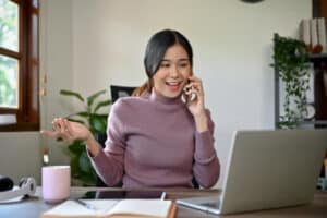 how much does a virtual assistant cost woman having a call