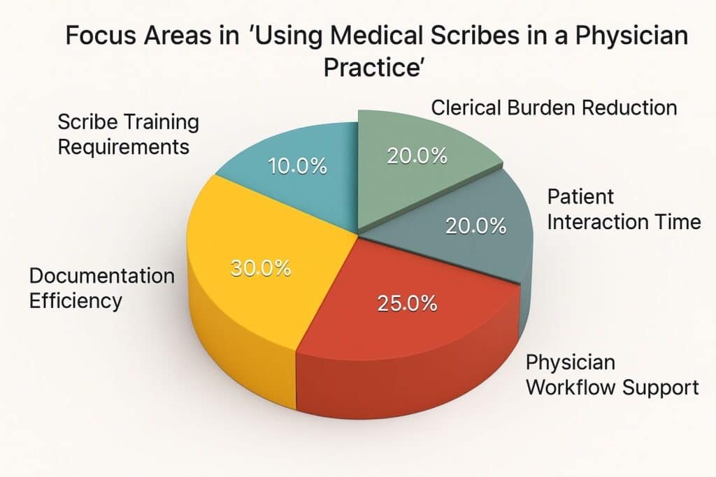 medical scribe duties pie graph