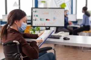 the rise of virtual assistant nurses woman wearing a face mask