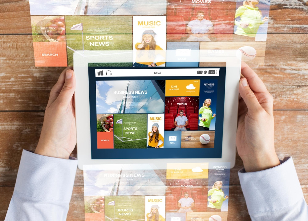 different creatives in the tablet