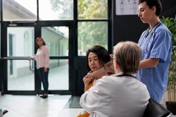 doctor check her patient