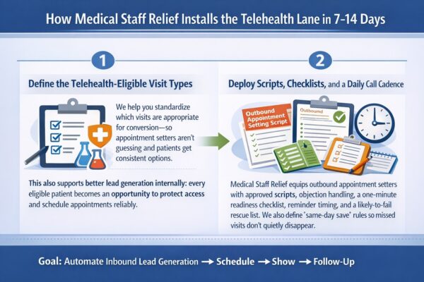 Installs the Telehealth Lane in 7–14 Days