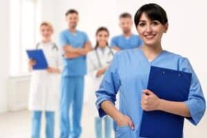 Healthcare team supporting healthcare service-page inquiry qualification and patient intake coordination.