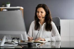 Medical virtual assistant tracking missing referral records through referral document follow-up without provider interruptions.